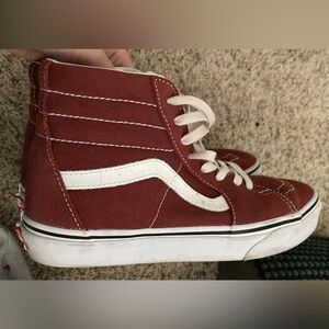 Maroon High Top Vans